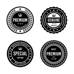 Classic Vintage Retro Premium Vector Badge, Emblem, Logo, Label, Sticker, Stamp, Symbol, Seal, Banner Frame Collection Set