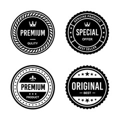 Classic Vintage Retro Premium Vector Badge, Emblem, Logo, Label, Sticker, Stamp, Symbol, Seal, Banner Frame Collection Set