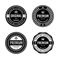 Classic Vintage Retro Premium Vector Badge, Emblem, Logo, Label, Sticker, Stamp, Symbol, Seal, Banner Frame Collection Set