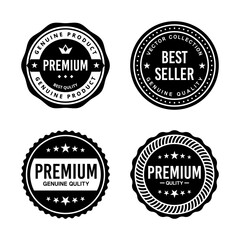 Fototapeta premium Classic Vintage Retro Premium Vector Badge, Emblem, Logo, Label, Sticker, Stamp, Symbol, Seal, Banner Frame Collection Set