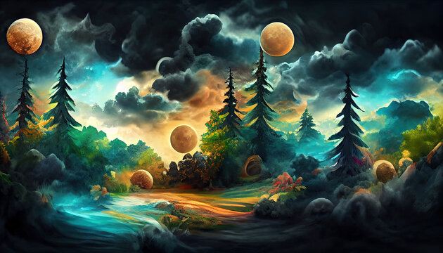 Moon Rays Animation