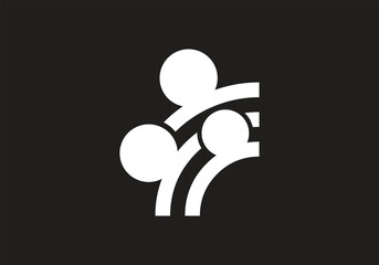 this is a people shape logo design