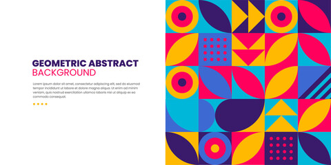 Geometric design element halftone graphic colorful shapes line vector shapes abstract mural background banner dot © LAB