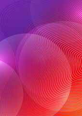 Abstract background liquid organic shapes of dynamic waves and circles, lines on a bright color background. Vector