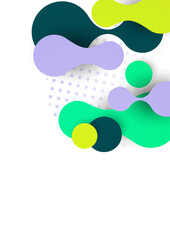 Abstract overlay shapes. Wavy shapes, flowing elements, flow lines. Trendy futuristic design for banner, flyer, poster, logo. Vector