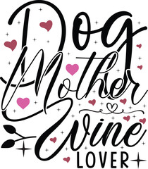 dog mother wine lover