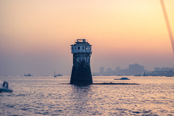 mumbai coast in the evening 