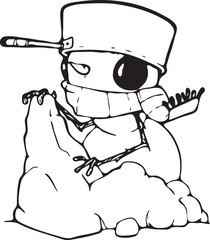 Snowman with hat