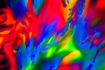 Motion color drop in water, Ink swirl, Colorful ink abstraction. Fancy dream underwater ink cloud - generative ai