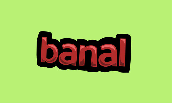 banal writing vector design on a green background
