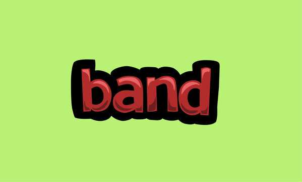 band writing vector design on a green background