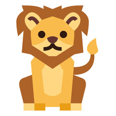 Lion flat icon style