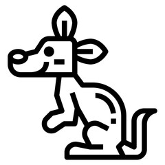 Kangaroo line icon style