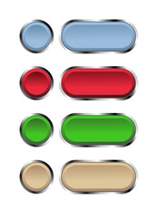 buttons for web (blue, red, reen and gold)  vector