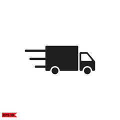 Icon vector graphic of Solid truck