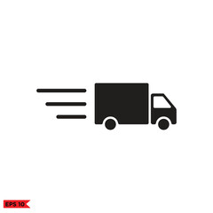 Icon vector graphic of Solid truck