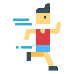 runner flat icon style