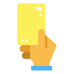 yellow Card flat icon style
