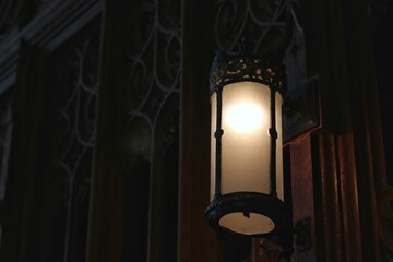 lamp in the dark