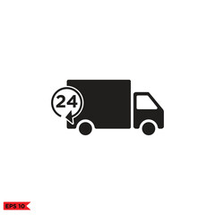Icon vector graphic of  vehicle ready 24 hours
