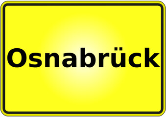 Stadteingangsschild Deutschland Stadt Osnabrück