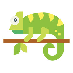 chameleon flat icon style