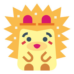 hedgehog flat icon style