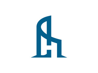 modern building letter H illustration vector logo