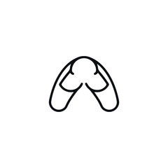 A icon. Simple style A company poster background symbol. A brand logo design element. A t-shirt printing. vector for sticker.