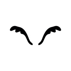 Horn icon. Simple style Halloween holiday poster background symbol. Horn brand logo design element. Horn t-shirt printing. vector for sticker.