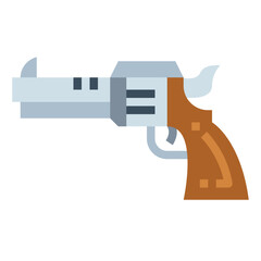Revolver flat icon style