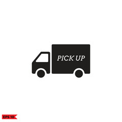 Icon vector graphic of Pick up truck