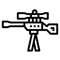 Varmint rifle line icon style