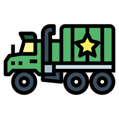 Cargo Truck filled outline icon style