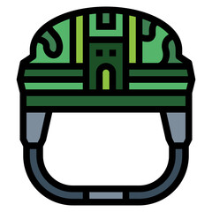 helmet filled outline icon style