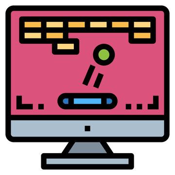 arkanoid filled outline icon style