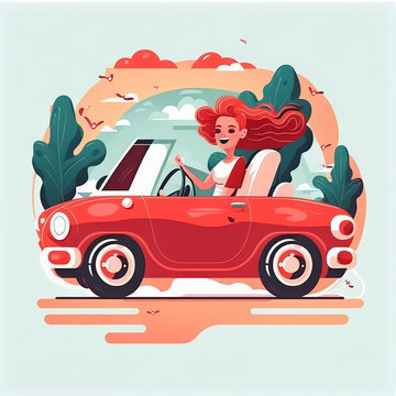 mulher dirigindo carro 