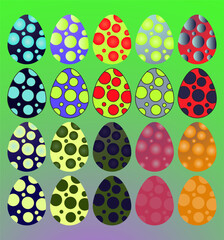 easter eggs seamless pattern pack