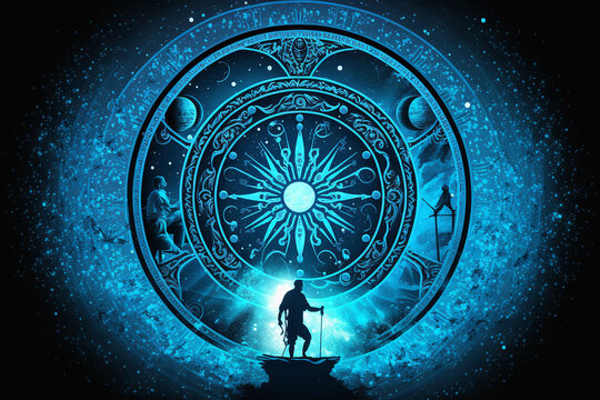 astrologo calculando consultando a astrologia 