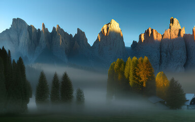 morning in the dolomites