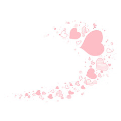 doodle love valentine's background illustration