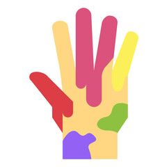 painting flat icon style