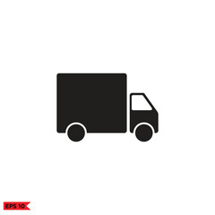 Icon vector graphic of  box truck