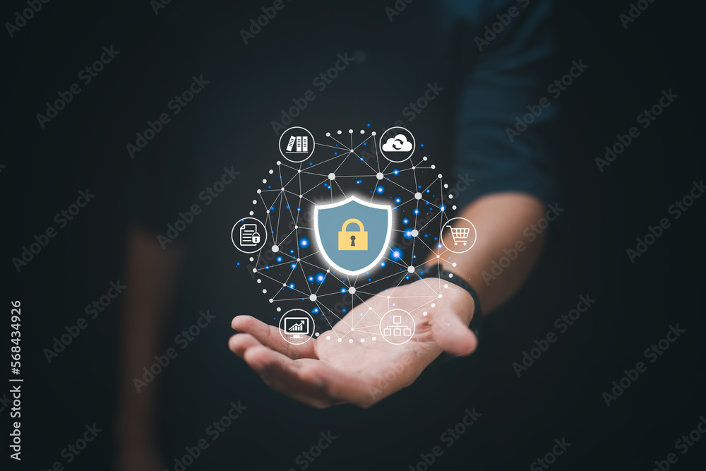 Poster concepts for data protection and internet security.