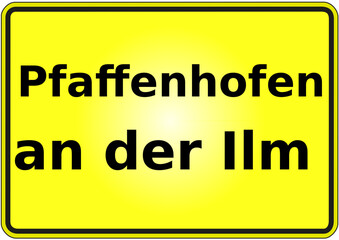 Stadteingangsschild Deutschland Stadt Pfaffenhofen an der Ilm
