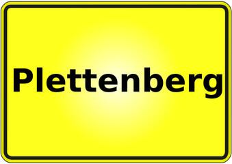 Stadteingangsschild Deutschland Stadt Plettenberg