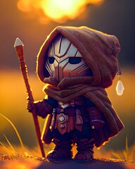 Fototapeta premium Little Robot Warrior