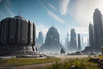 Space exploration concept art