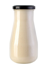 White barbecue sauce in glass jar