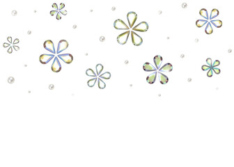 Gems. Decoration. Diamonds. Abstract background. Jewelry. Hanging crystals. Vector illustration.